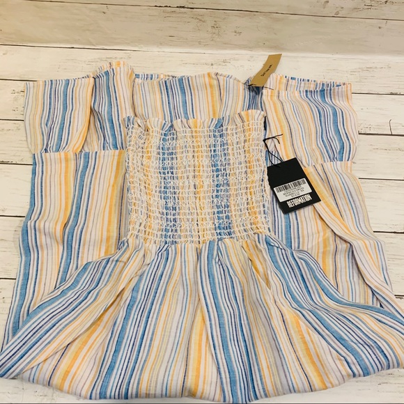 Bermuda dress Marbella XS reformation NWT blue - Picture 3 of 6